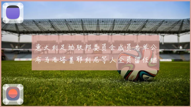 意大利足协联邦委员会成员名单公布马洛塔基耶利尼等人全员留任继续服务